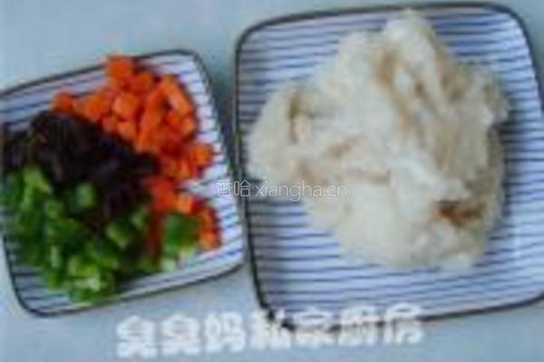 三色鱼丸的做法图解2