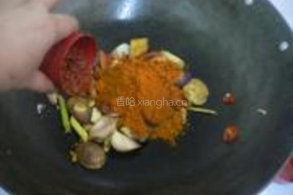 椰子咖喱虾的做法图解2