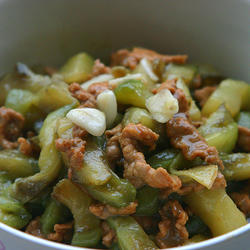 肉片水汆茄条的做法[图]