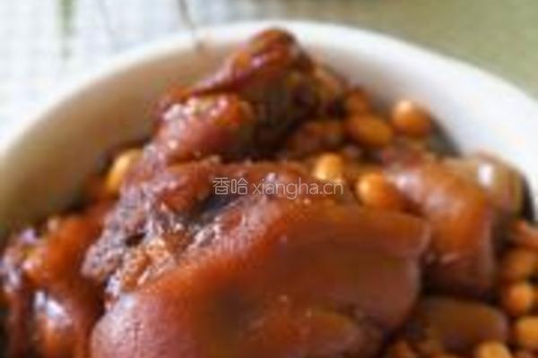 红烧猪蹄炖黄豆的做法图解9