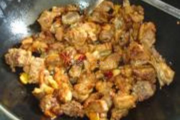 酸豆角烧鸭的做法图解7