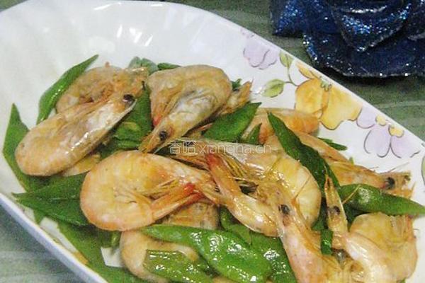 长扁豆炒白条虾