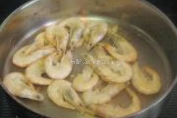长扁豆炒白条虾的做法图解2
