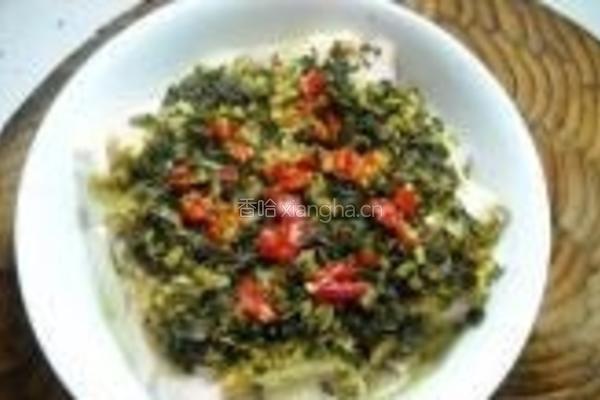 雪菜蒸鱼豆腐的做法图解11