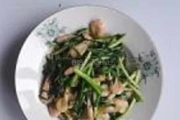 韭菜炒河虾的做法图解8