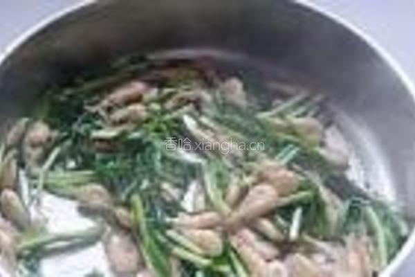 韭菜炒河虾的做法图解7