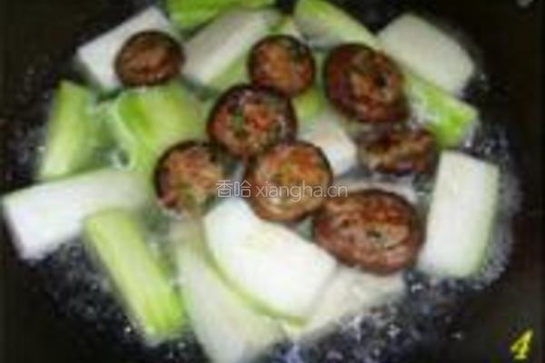 节瓜花菇焖肉饼的做法图解14