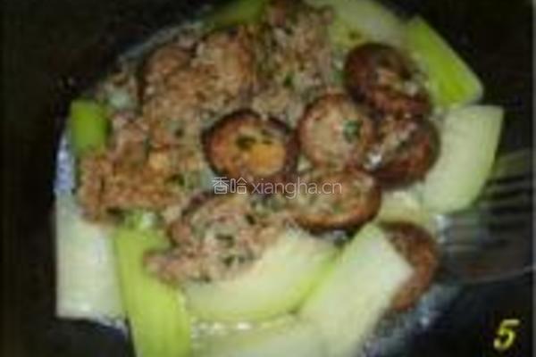 节瓜花菇焖肉饼的做法图解15