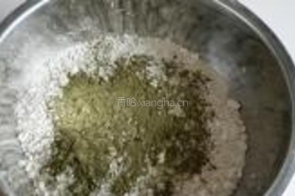 紫薯绿茶双色馒头的做法图解7