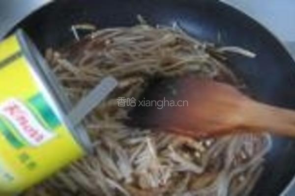 肉丝烧金针的做法图解7