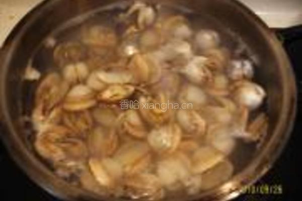 小白菜豆饼白蛤汤的做法图解5