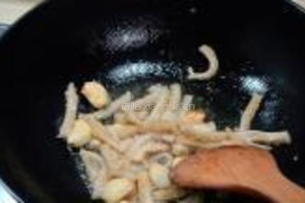 菌菇炒牛肚的做法图解7