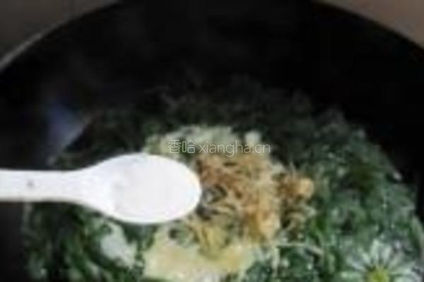 菊花脑银鱼蛋汤的做法图解5