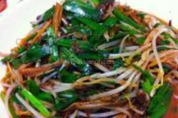 韭菜豆芽爆鳝丝的做法图解8