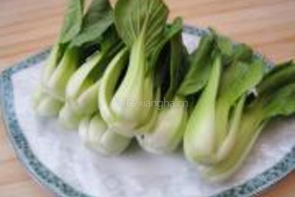 蚝油青菜蘑菇的做法图解2