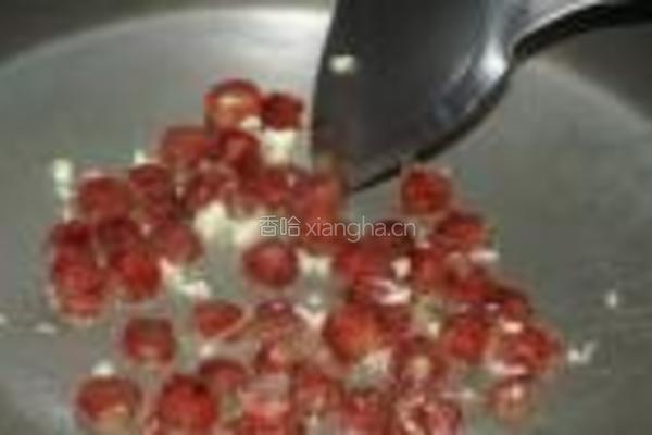 腊肠炒青豆的做法图解3