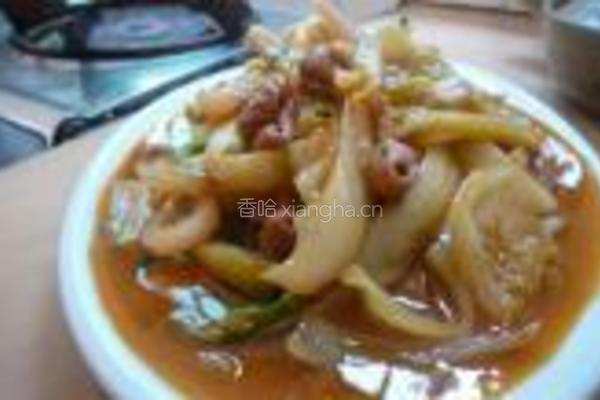 酸菜大肠的做法图解4
