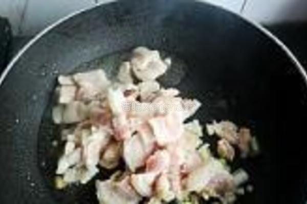 蒜苗香煎肉的做法图解7