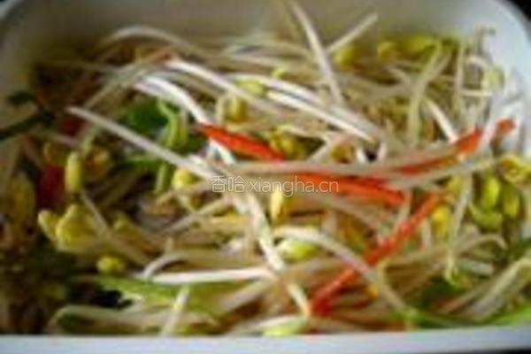 黄豆芽拌辣椒的做法图解5
