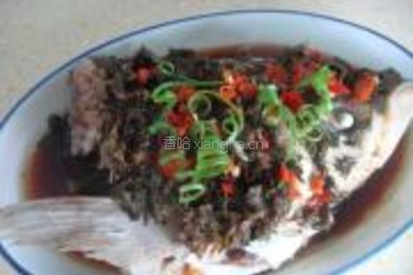 紫苏蒸鱼头的做法图解7