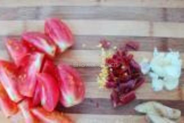 蕃茄炒水蕨菜的做法图解4