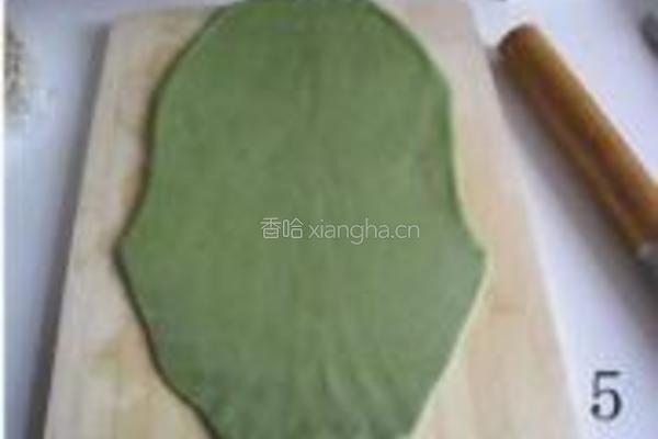 抹茶螺旋酥的做法图解5