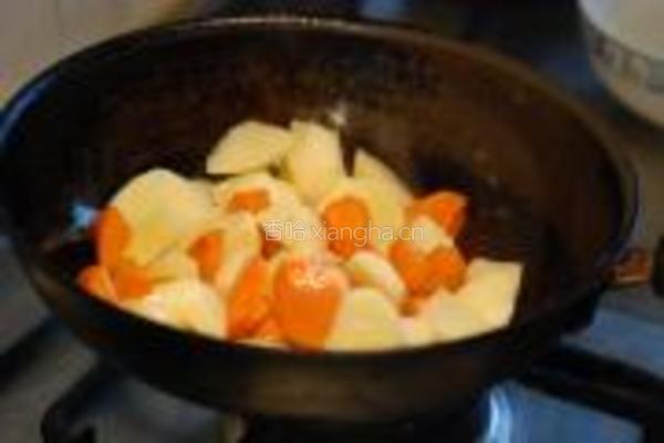 素菜咖喱饭的做法图解3