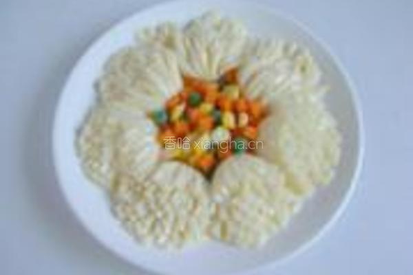 浇汁菊花玉子的做法图解7