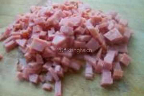 芹菜叶炒米饭的做法图解2