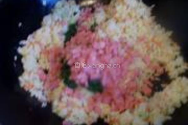 芹菜叶炒米饭的做法图解7