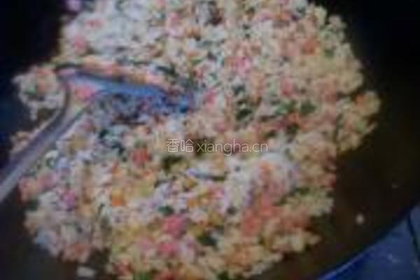 芹菜叶炒米饭的做法图解8