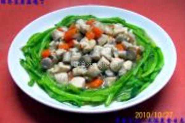 绿芥蓝蘑菇鸡丁的做法图解23