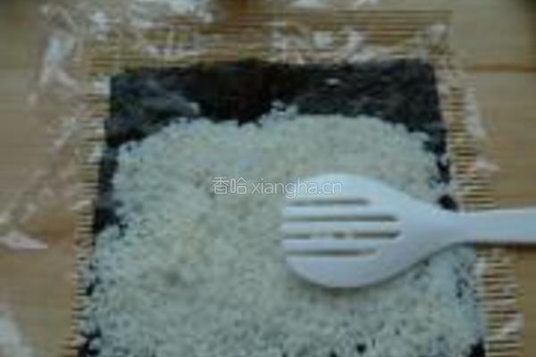 生菜沙拉寿司的做法图解3