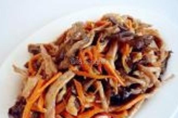胡萝卜木耳炒肉丝的做法图解9