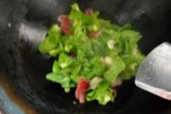 腊肠青菜炒面的做法图解4