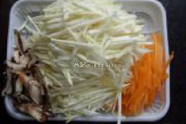 茭白牛肉丝的做法图解3