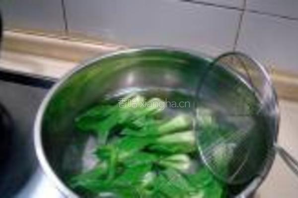 蚝油香菇扒菜心的做法图解3