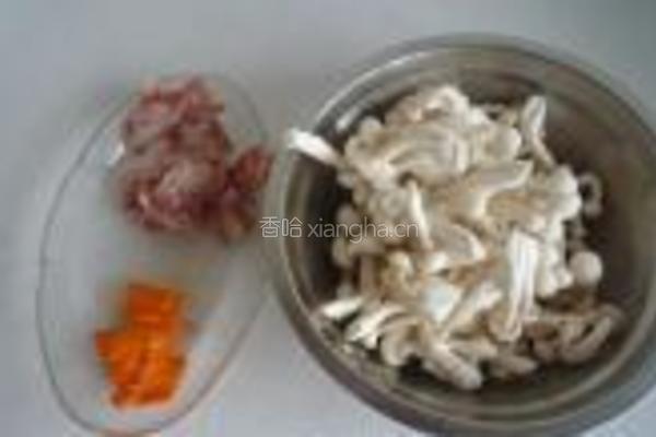 腊肠白玉菇的做法图解2