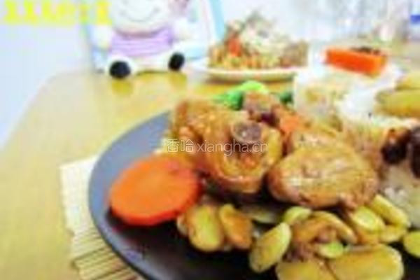 洋扁豆鸡腿饭的做法图解9