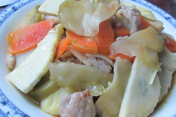 榨菜冬笋炒肉片
