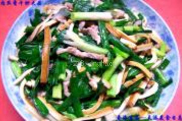 肉丝香干炒大蒜的做法图解11