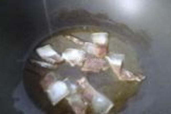 腊肉炒红菜苔的做法图解3