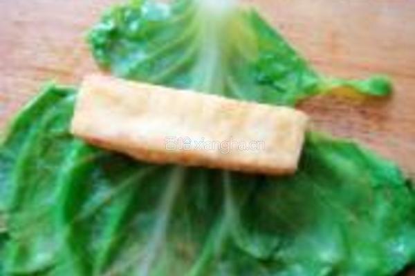 茄汁豆腐包菜卷的做法图解9