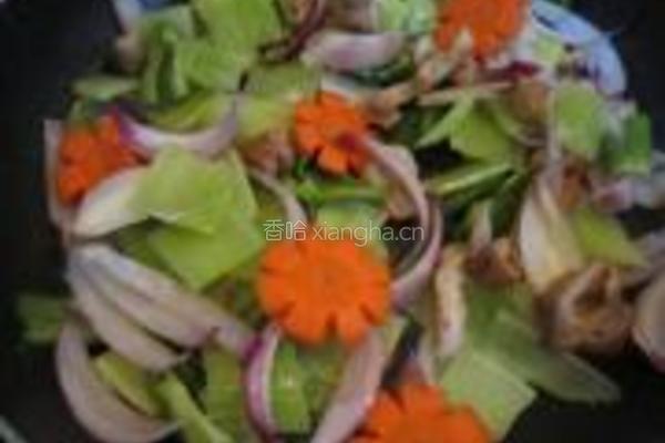 杂蔬炒肥肠的做法图解6
