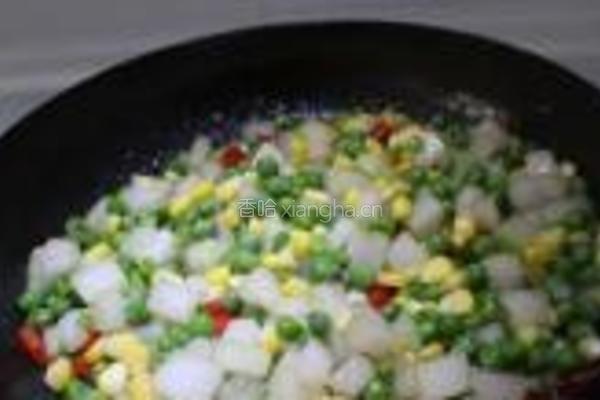 豌豆炒冬瓜的做法图解6