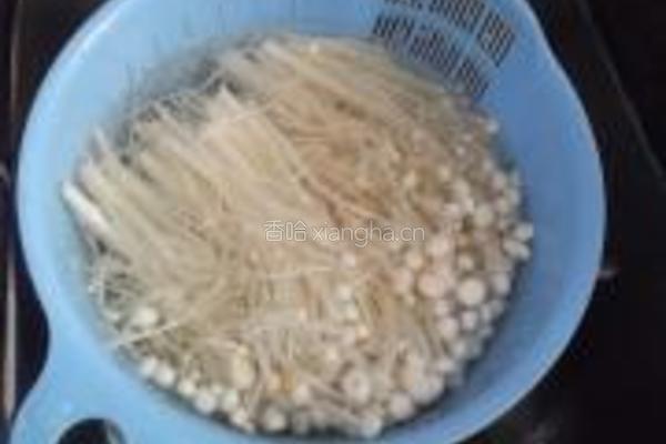 羊肉金针菇的做法图解2