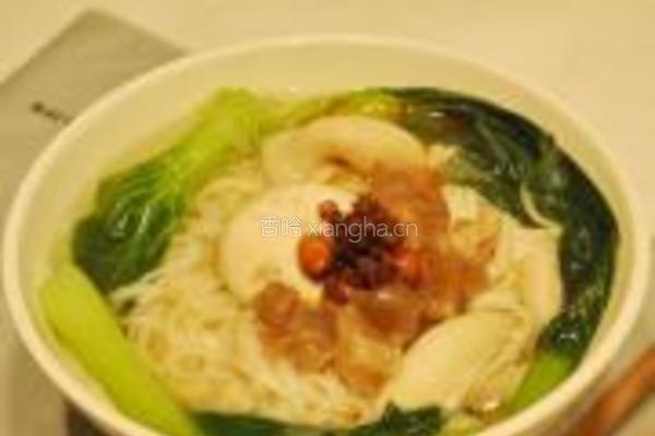 青菜菌菇牛筋汤面的做法图解11