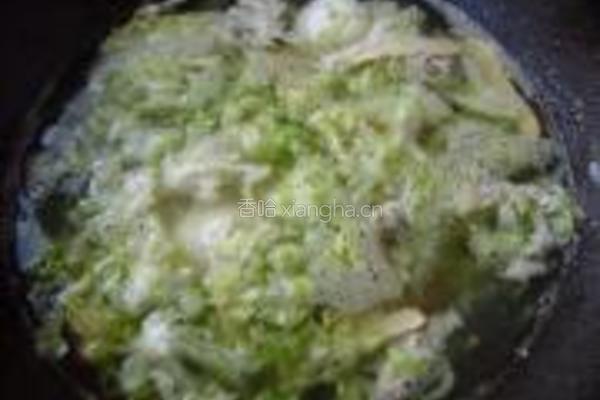 白菜豆干汤面的做法图解5