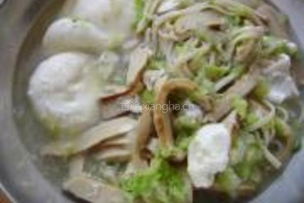 白菜豆干汤面的做法图解9