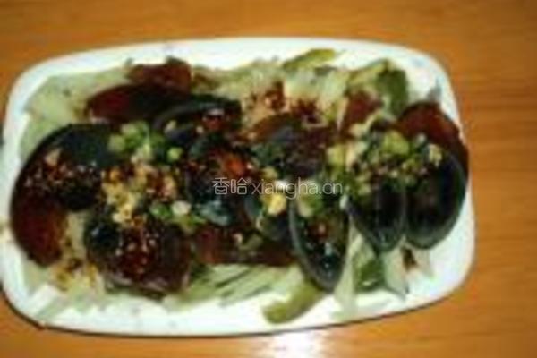 青椒黄瓜拌皮蛋的做法图解6